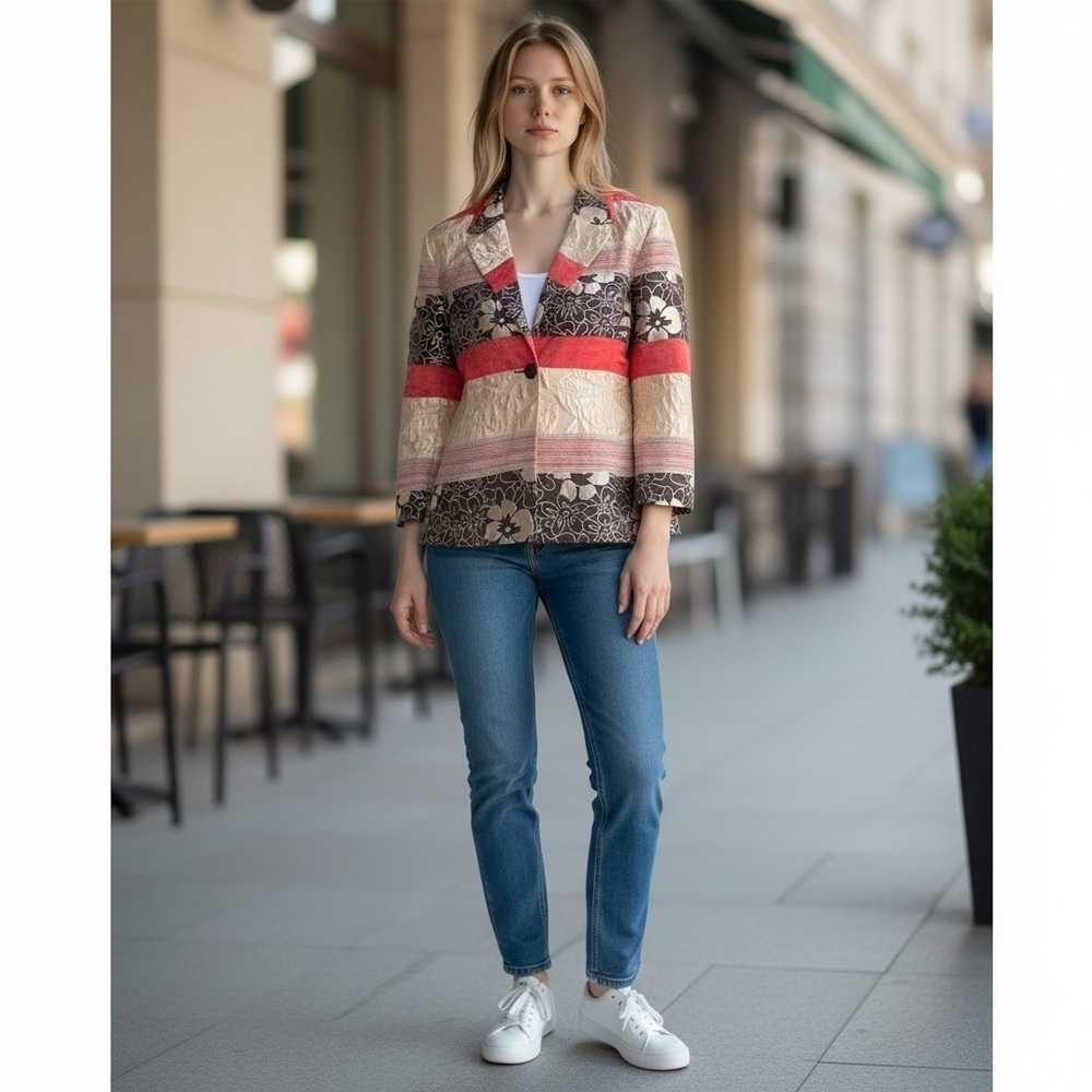 Erin London Golden Blazer with Elegant Design
